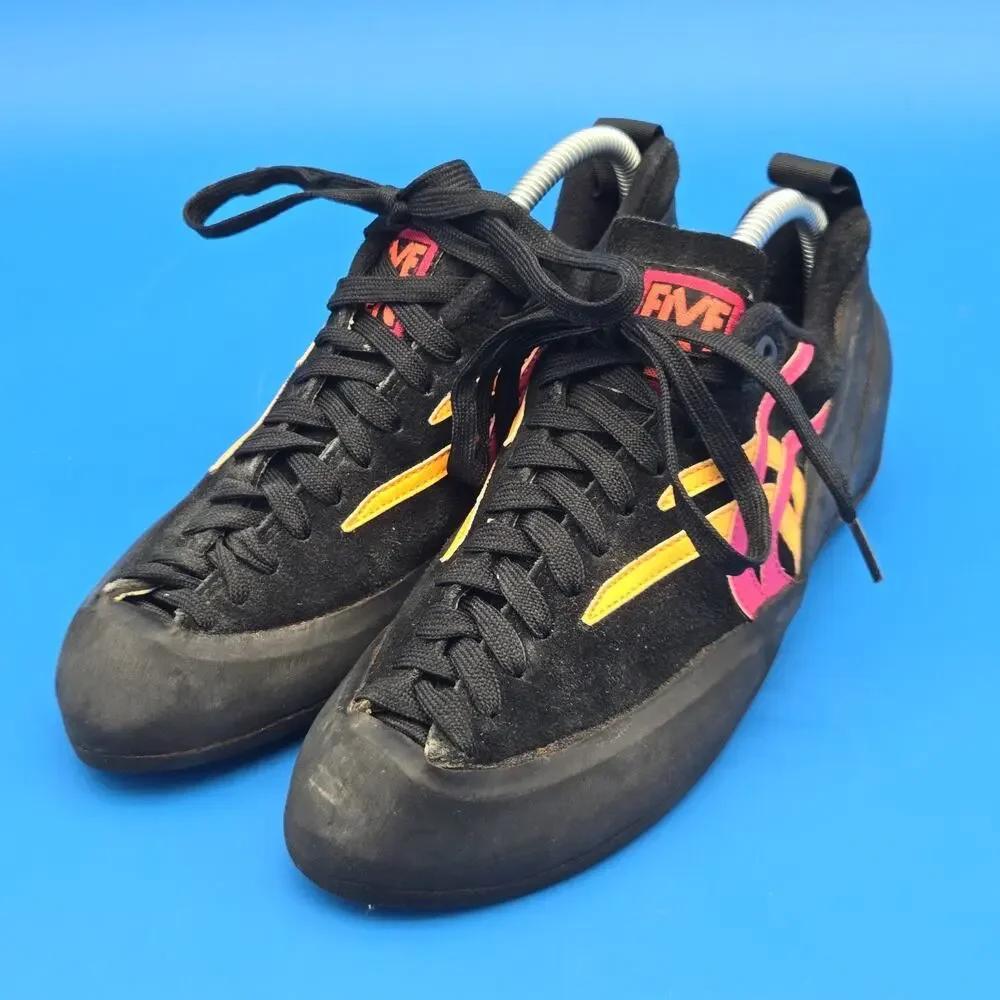 Five Ten Stealth C4 Climbing Shoes Mens US 9.5 Black Pink Orange Run Small